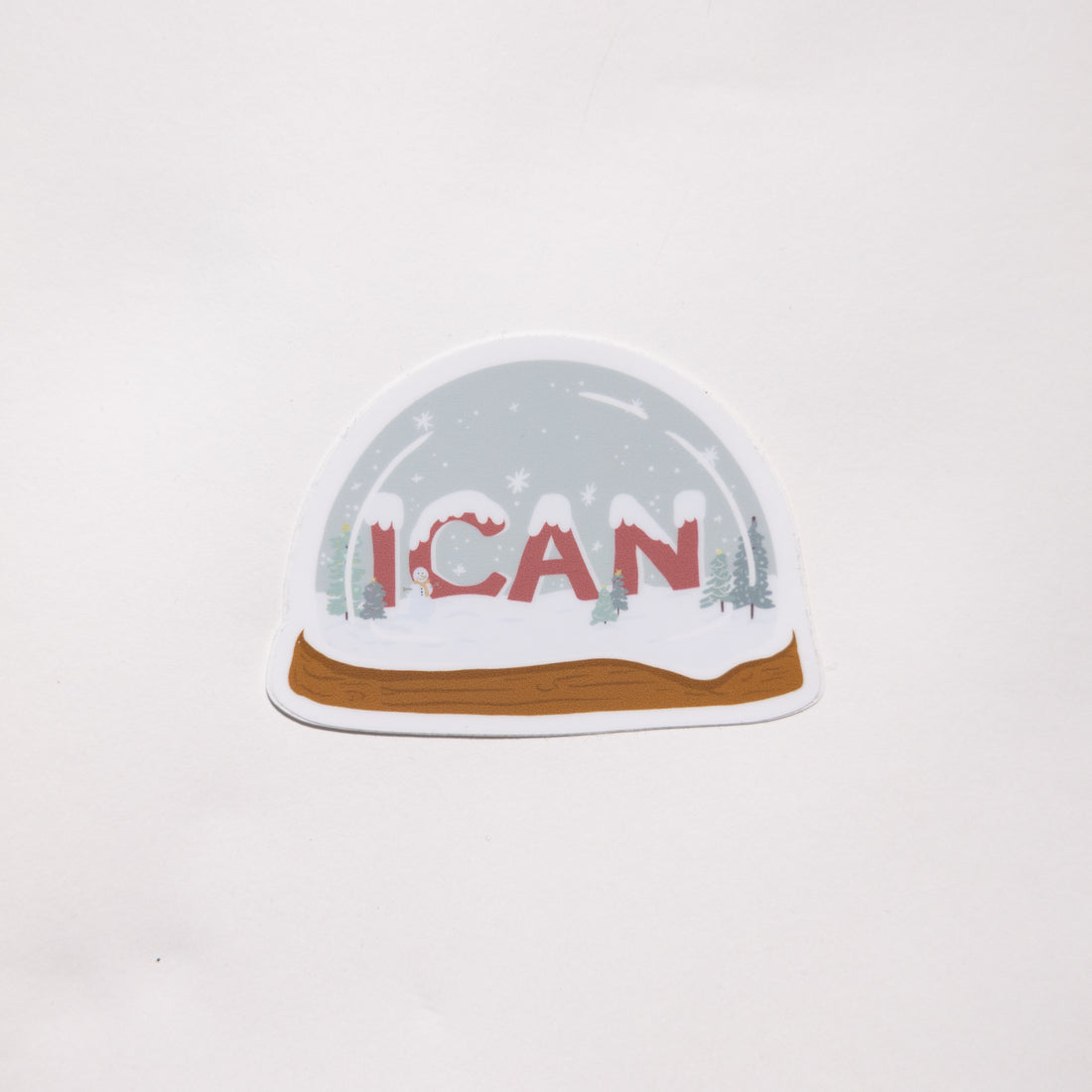 ICAN Snow Globe Sticker