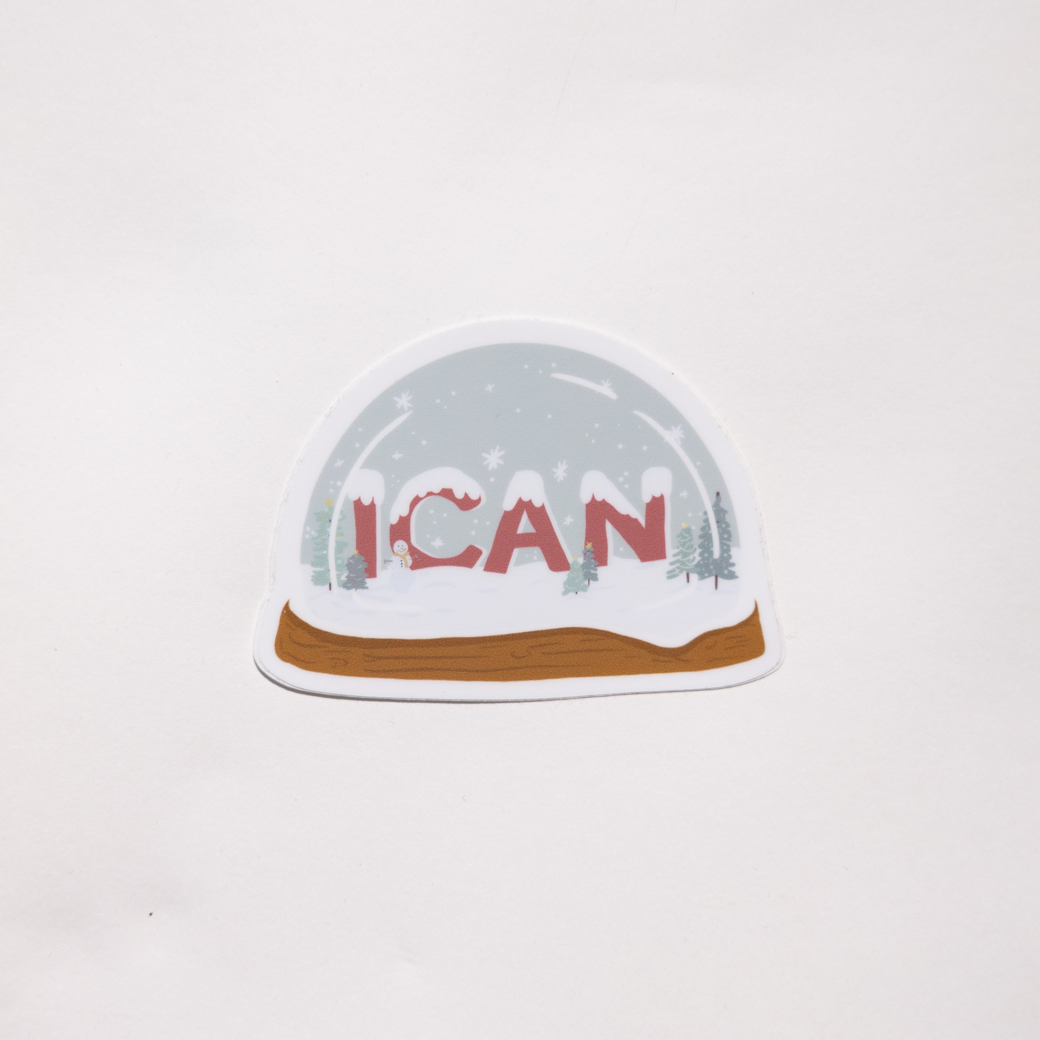 ICAN Snow Globe Sticker