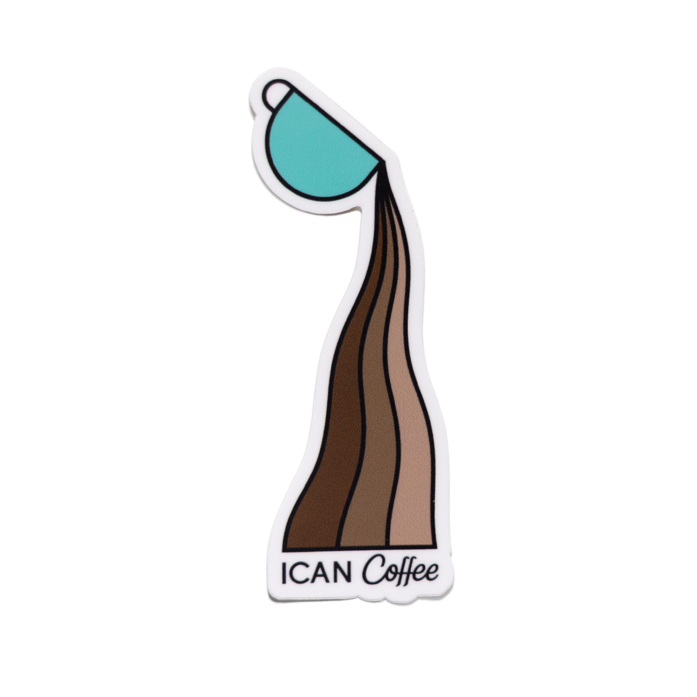 Pouring Coffee Sticker